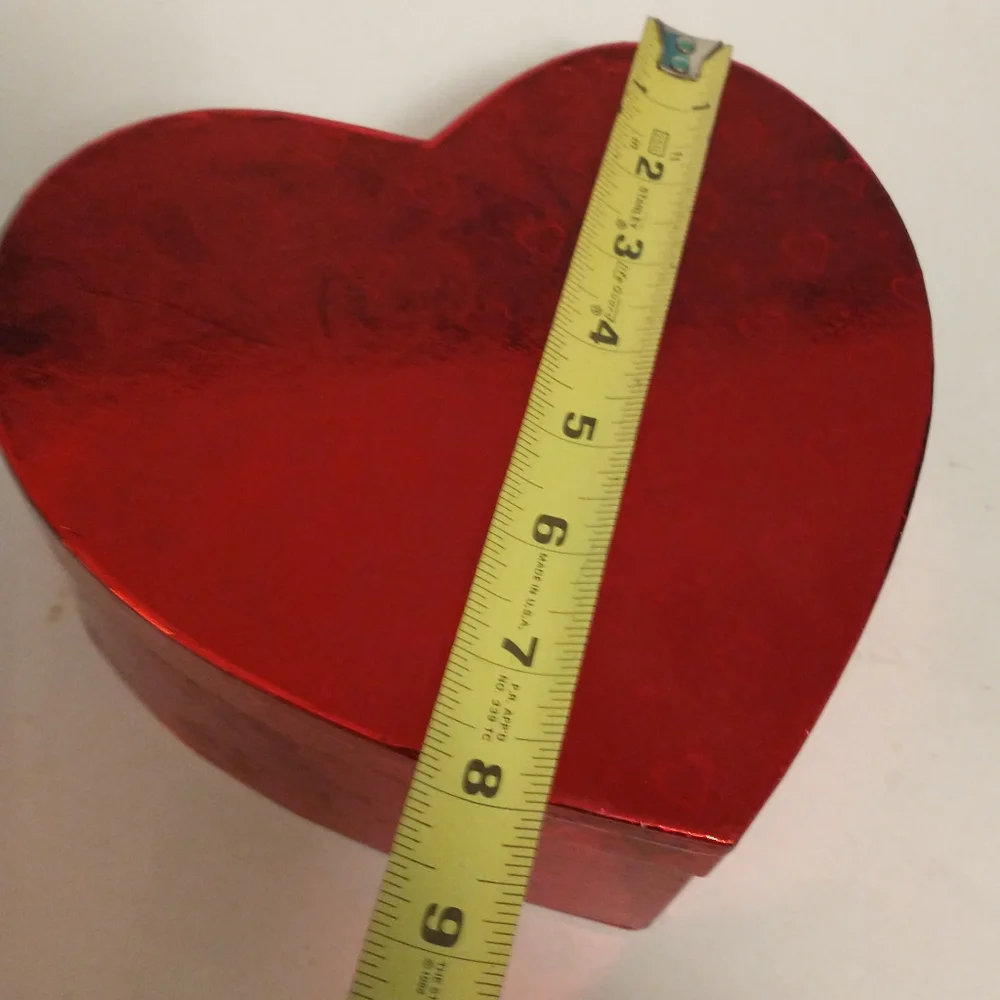 Glossy Red Gift Box Wedding Gift Box Heart Favor Box Bouquet Empty Reflective